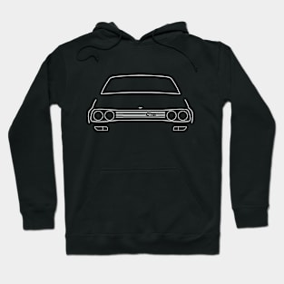 Austin Princess 1970s classic car white outline graphic Hoodie